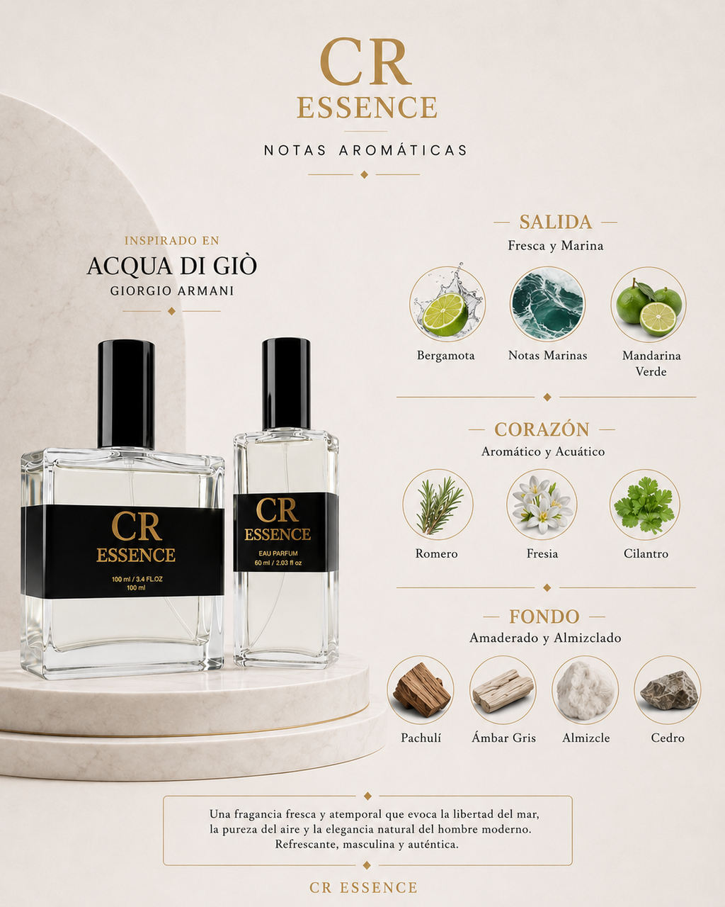 CR16 inspirado en Aqua de Gio 60ml/100 ml