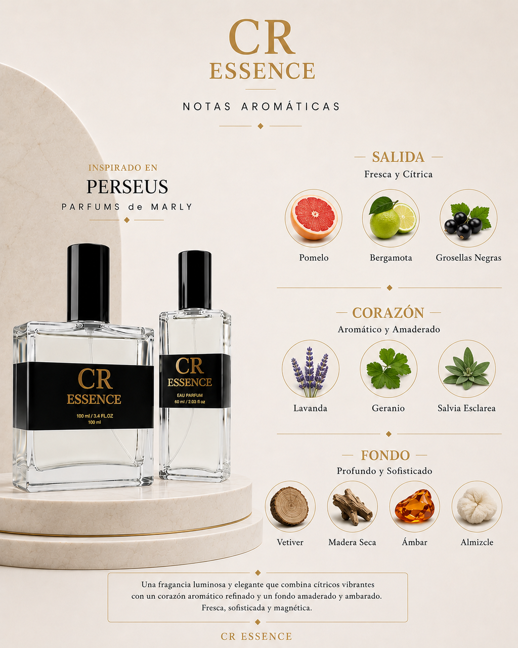 CR20inspirado en PERSEUS parfums de Marly 60ml/100ml