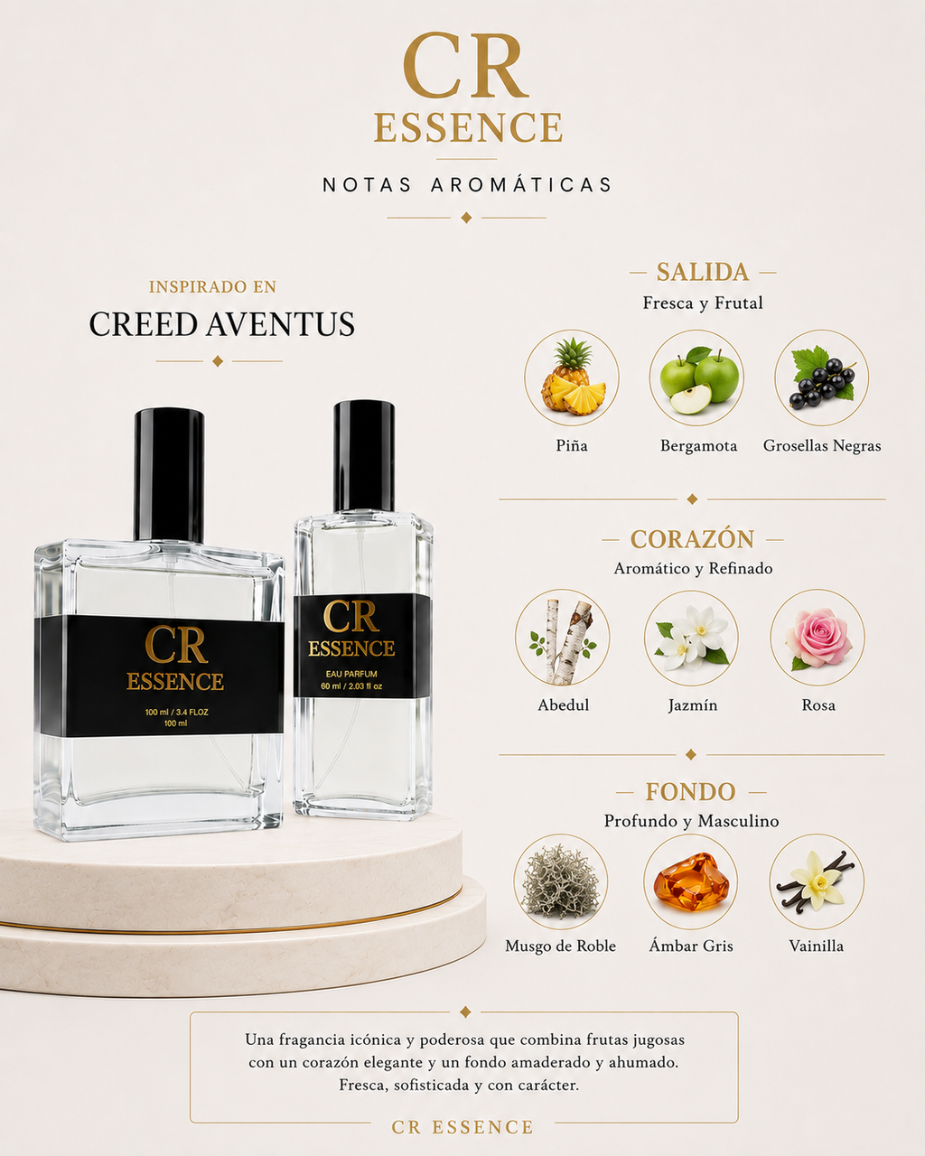 CR08 inspirado en en Creed aventus 60ml/100ml