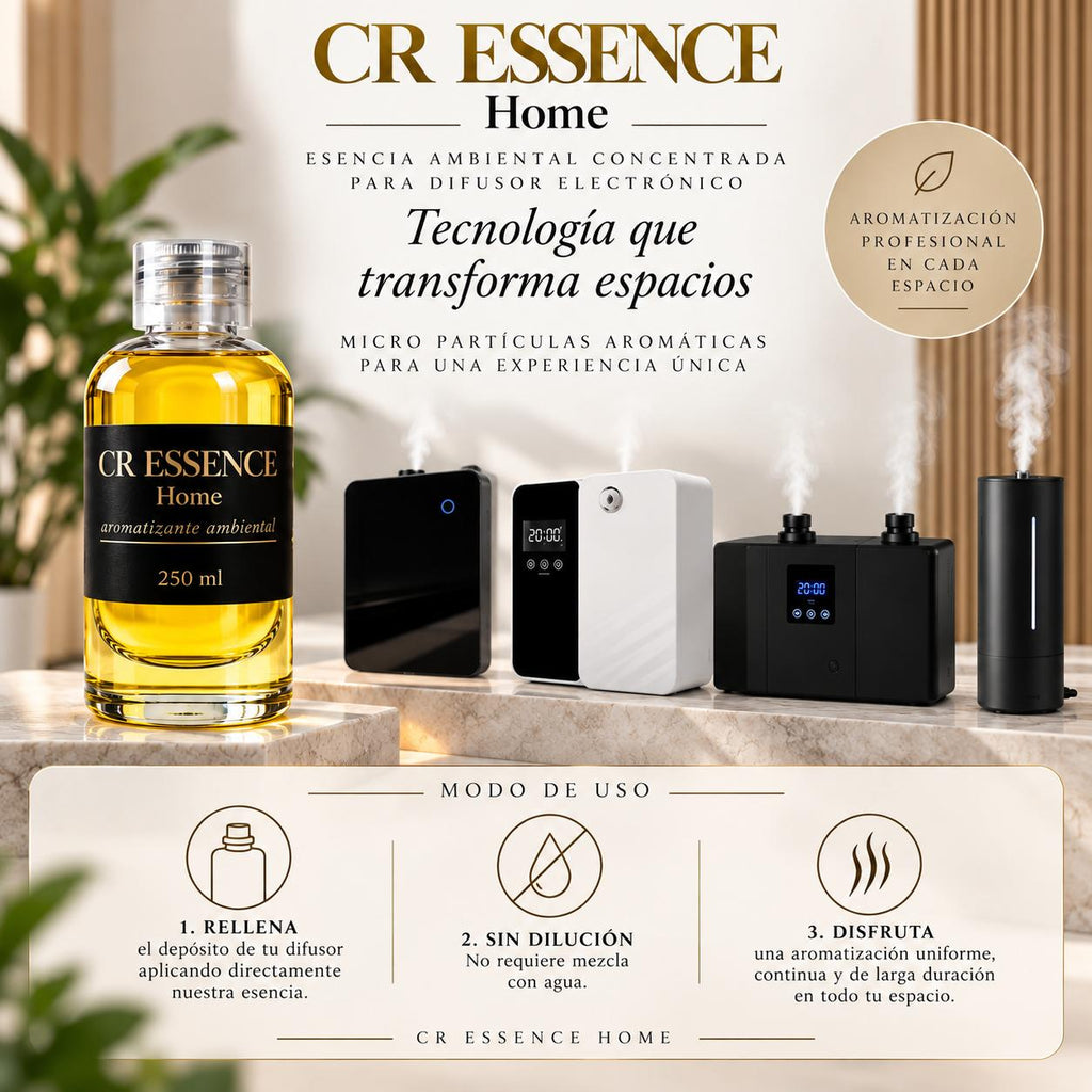 CR ESSENCE HOME | Esencia Aromática Concentrada para Difusores Profesionales 250 ml